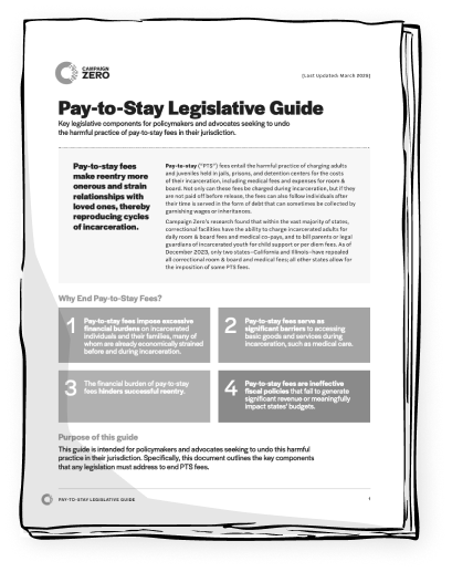 Pay-to-Stay Legislative Guide cover